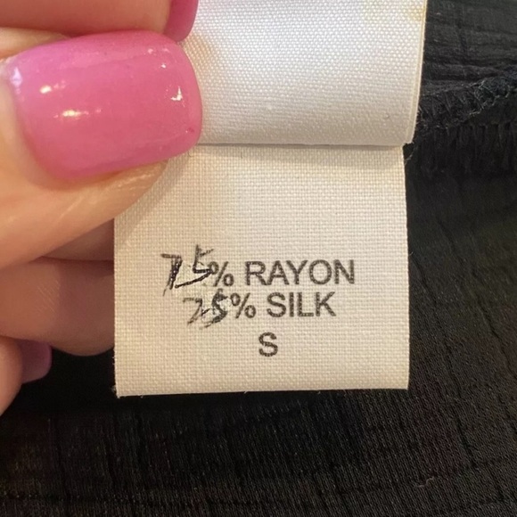 Eileen Fisher Black Silk Blend Cardigan Jacket Womens Size Small - Picture 6 of 7